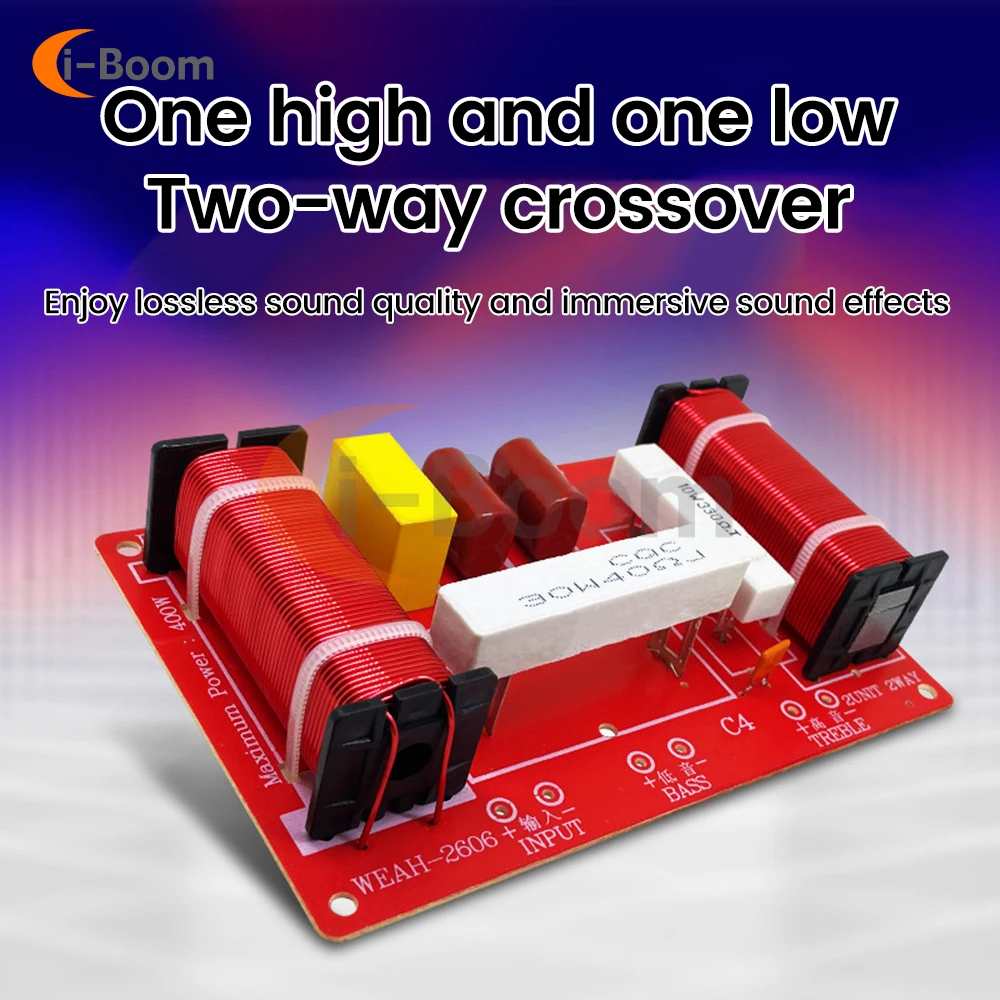 

400W 2 Way HIFI Audio Speaker Crossover Treble Midrange Bass Independent Crossover Home Speakers Filter Frequency Divider