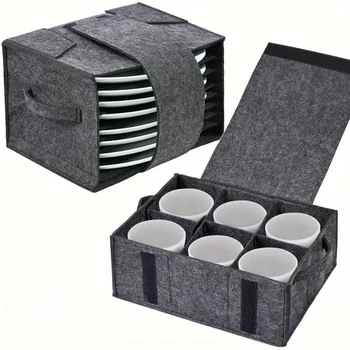 Caravan Plate Holder Tableware Storage Bags For Motorhome Campervan Boat Cupboard Interior Accessories RV Tableware Racks Parts 2