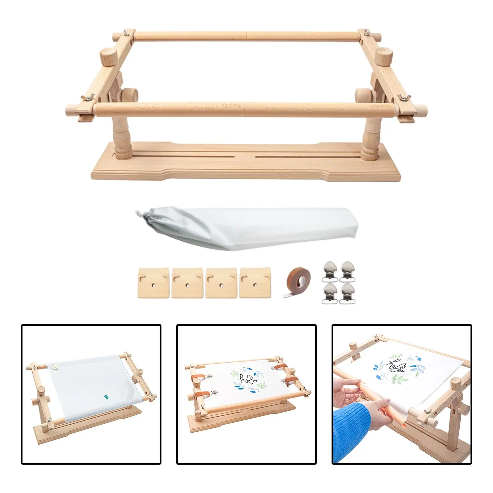 Embroidery Frame Set Plastic Cross Stitch Accessories Craft Sewing Tools  Handhold Frame Hoop Sewing Craft DIY Clips Masking Tape