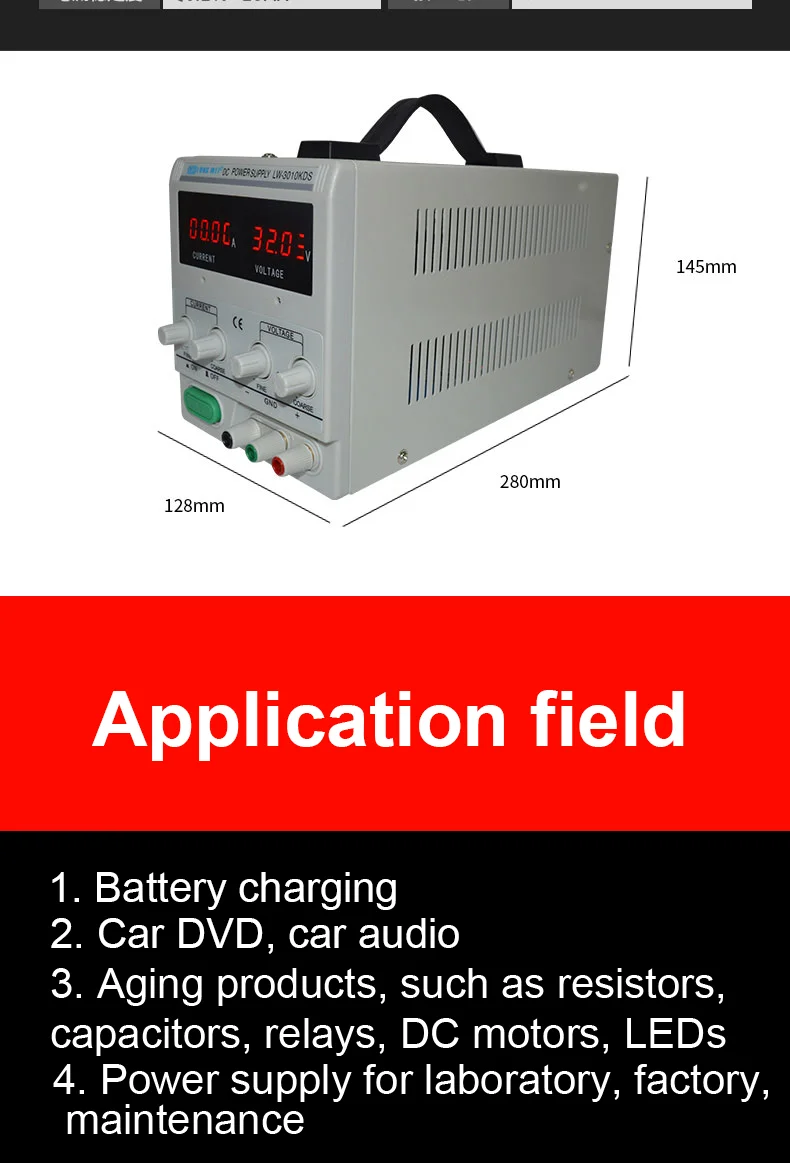 LW-303KDS Longwei 30V 3A Adjustable 90W DC Power Supply LED Display Laboratory P