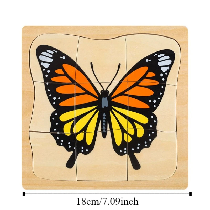 Matching Toys Life Cycle 3D Puzzle Cognitive Animal Plant Life Multi-Layer Jigsaw Interactive Challenges
