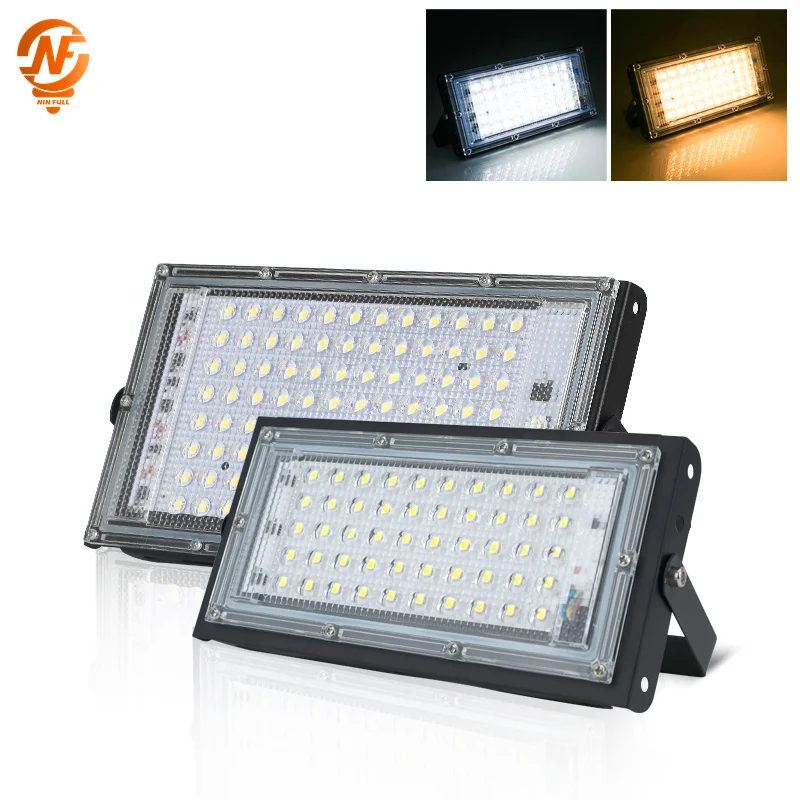 50W 100W Waterproof IP65 LED Flood Light AC 220V 110V Spotlight Outdoor Garden Lighting Led Reflector Cast Light Floodlights refletor led flood light 110v 220v 50w 100w 150w 200w outdoor floodlight ip65 waterproof wall lamp reflector led garden lights