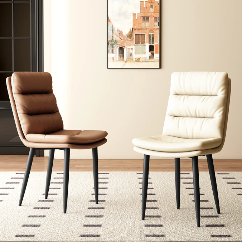 

Simple Household Dining Chairs Light Luxury Backrest Stool Modern Dining Chairs Comforts Devise Muebles Hogar Furniture QF50DC