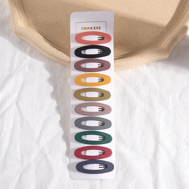 Hairpin Korean Simple Bb Clip Bangs Headdress Macaron Girl Hair Accessories Set Metal Hair Claws Ladies Hairgrip Headwear 4