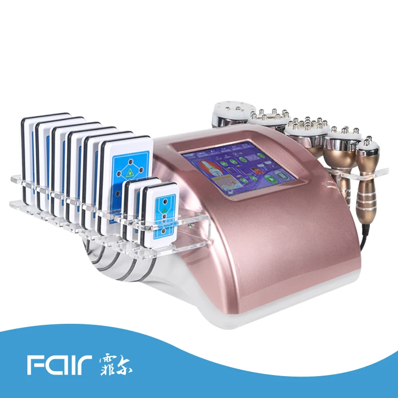 6 In 1 40K Ultrasonic Cavitation Slimming Machine Vacuum Body Shaping Facial Skin Lifting Tightening Massage Weight Loss Beauty