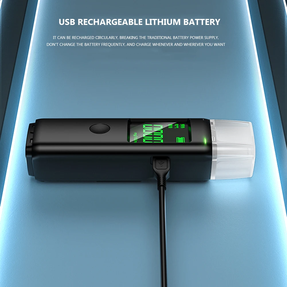 Digital Alcohol Breathalyzer Rechargeable Portable Breath Alcohol Tester with Mouthpieces High Accuracy for Personal Use