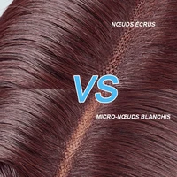Perruque sans colle pré-coupée bordeaux foncé 9x6, prête à porter, en cheveux humains, colorée, coupe dégradée, ondulée, densité 250 4