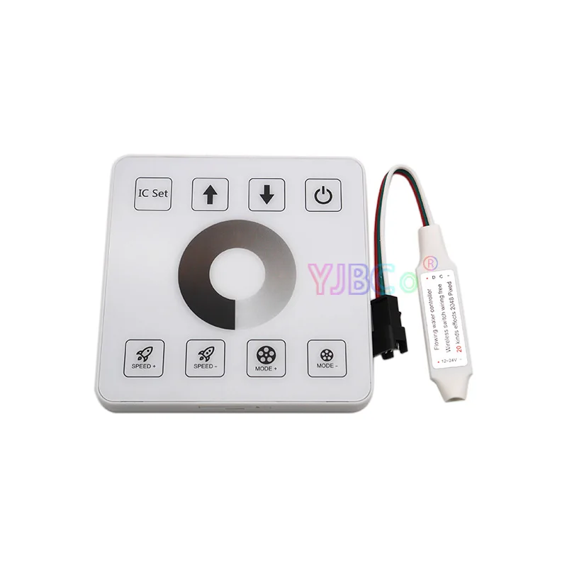 

WS2811 Single Color 2048 pixels Panel Remote 12V 24V White/Warm White Running Water Flowing Horse Race LED Strip Dimmer switch