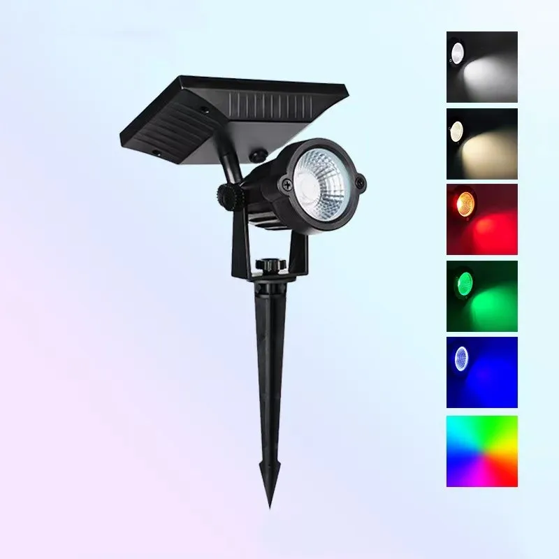 

IP65 LED Outdoor RGB Solar Light Garden Landscape Countyard Street Light Tree Decoration Pathway Patio Spotlight Lawn Lamp