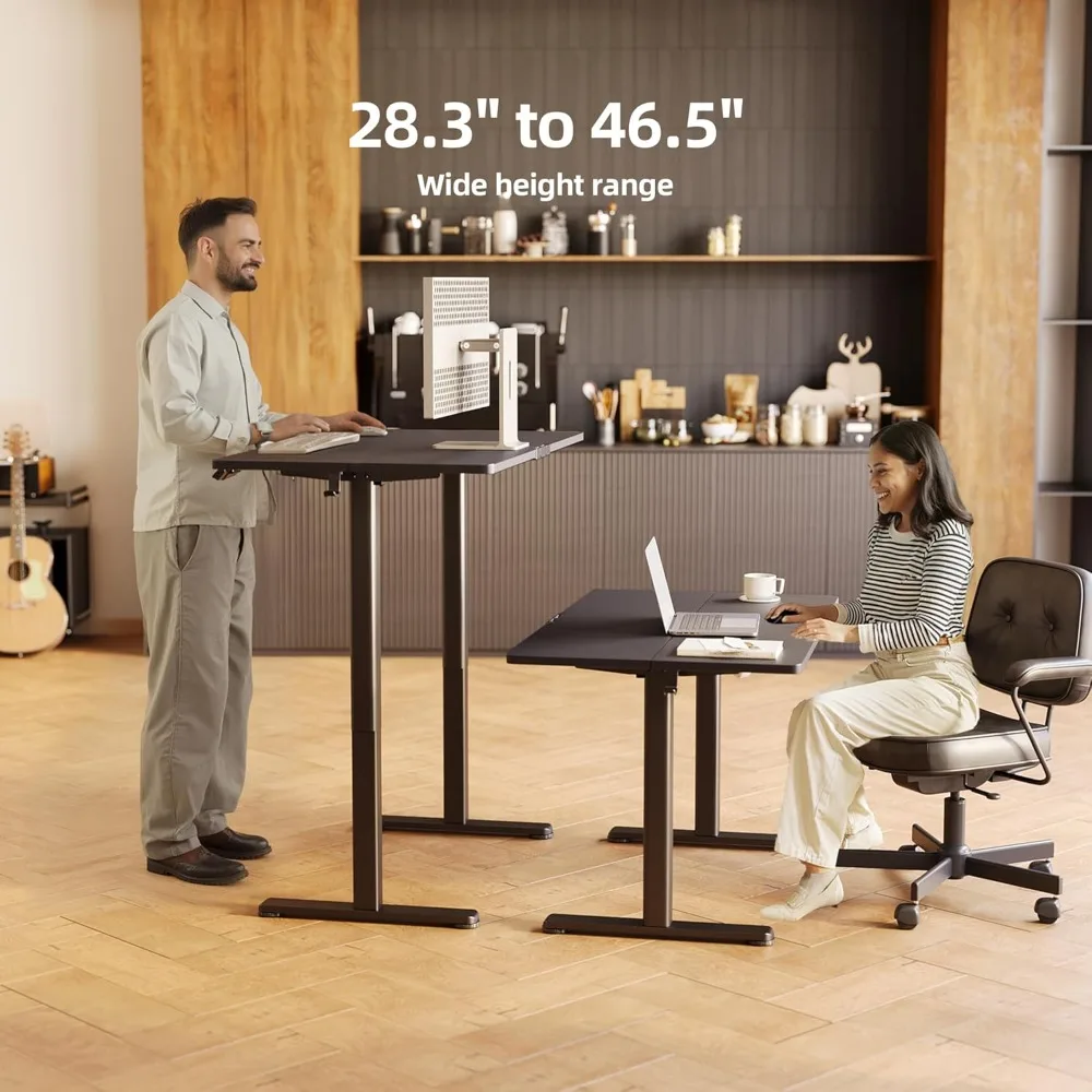 "versatile electric desk for home office: adjustable height 40" x 24" standing desk with 3-position memory"