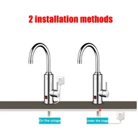 3000W chauffe-eau électrique salle de bains cuisine robinet chauffe-eau sans réservoir robinet électrique coulant avec affichage de la température 4