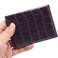 

Crocodile Pattern Card Package Retro Card Holder Simplicity ID Protection Cover Stylish Leather Card Holders Solid Color Wallet