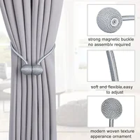 2/4/6PCS Strong Magnetic Tie Band High Quality Clip Curtains Buckle Holder Decorative Home Polyester Curtains Accessories 1