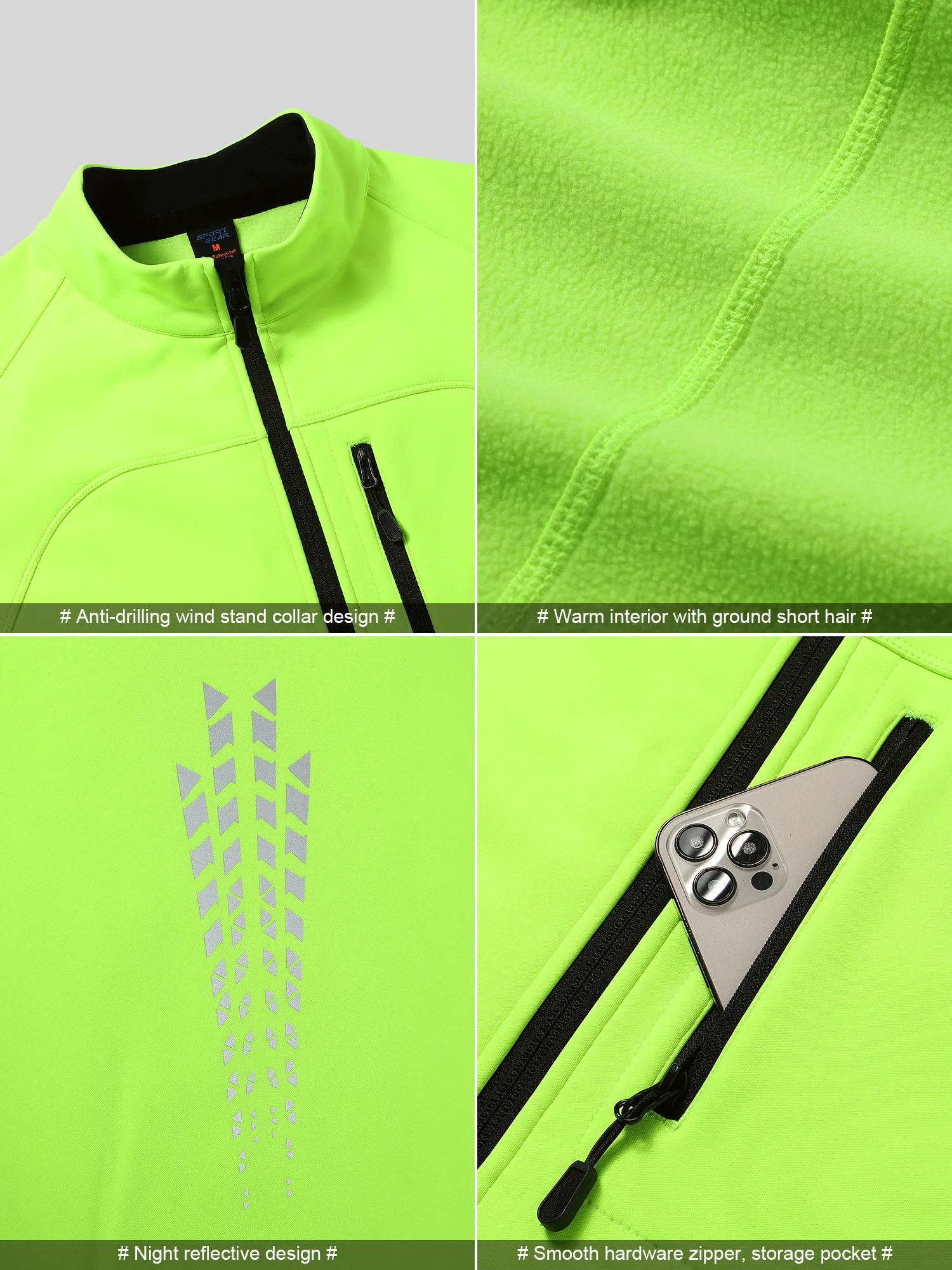 Men's Cycling Jacket Autumn And Winter Windproof Warm Cycling Top Outdoor Sports Coat