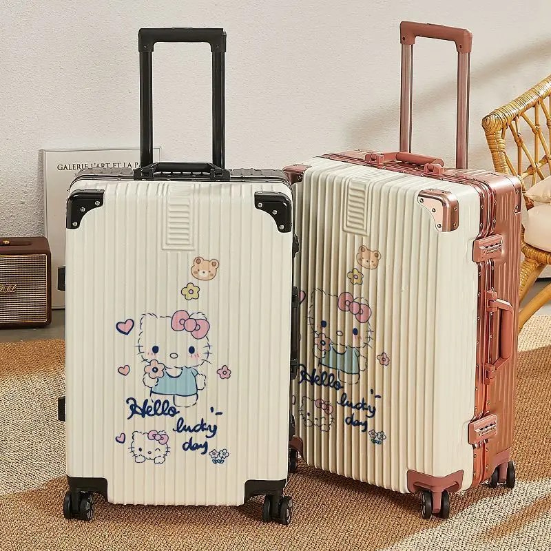 

Sanrio Hello Kitty Travel Luggage Suitcase 20 22 Inch Women new Travel Trolley Case Kawaii Cartoon Durable Spinner Quiet Luggage