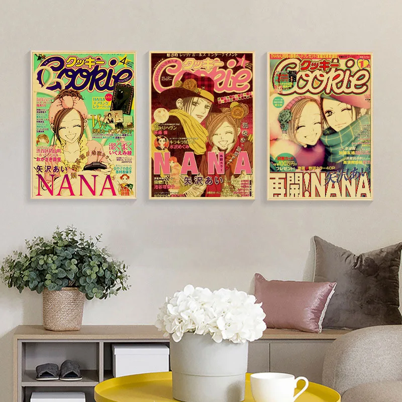 Vintage Anime Art Poster - NANA Retro Kraft Paper Decor
