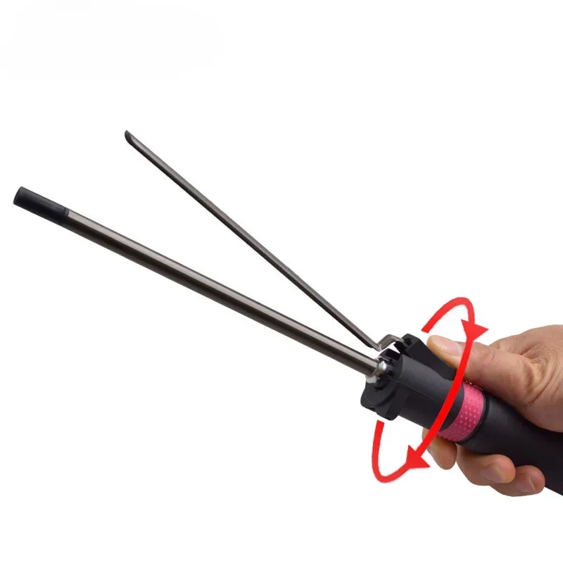 Professional Hair Curler Rotating Curling Iron Wand with Tourmaline Ceramic Anti-scalding Insulated Tip Styling Tool