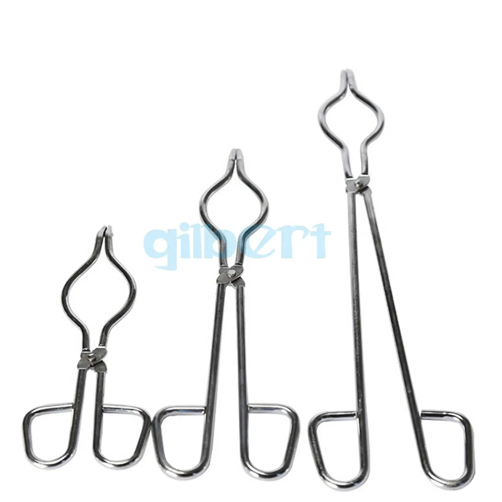 

Length 200/250/300/350/400/450/500mm Iron-plated Chrome Crucible Tongs Bent Beaker Hold Melting Dish Holder Labware