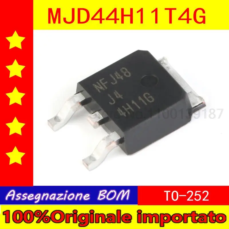 

50pcs/lot MJD44H11T4G MJD44H11 44H11 4H11G TO-252 Bipolar transistor