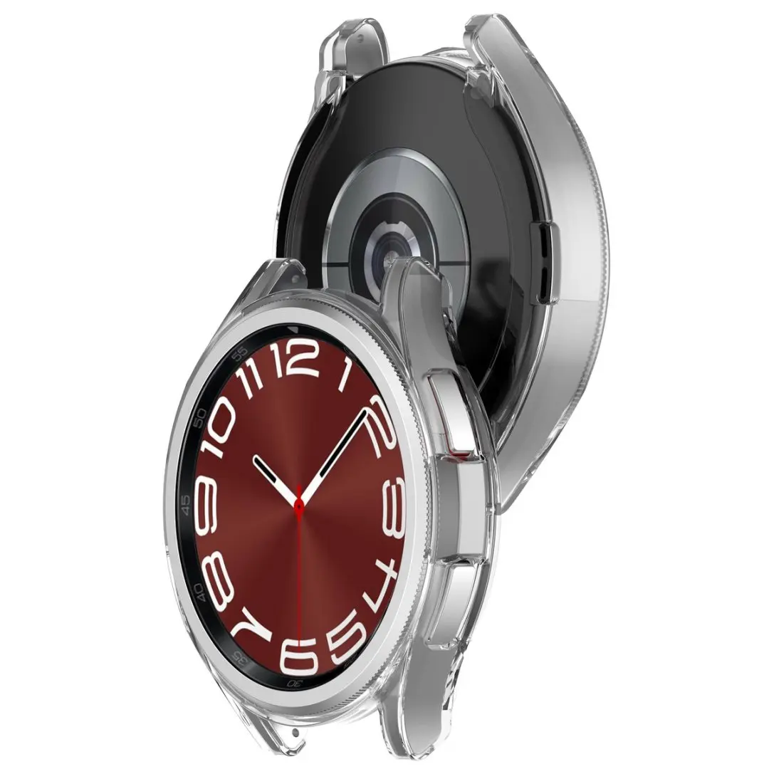 삼성 갤럭시 시계 6 클래식 43mm 47mm용 슬림 TPU 보호 전기도금 화면 보호기 케이스 커버