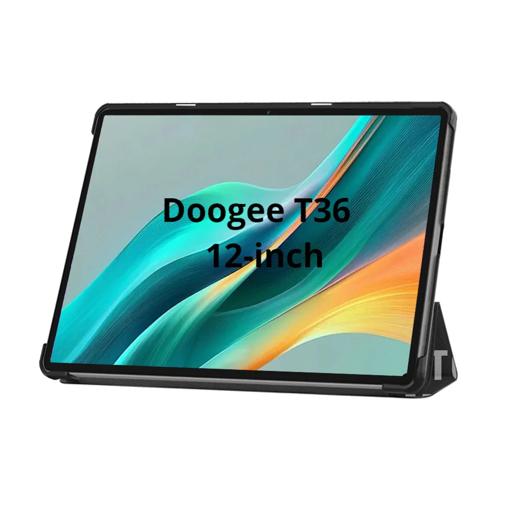 Ultra-Thin Portable Protective Case for 12-Inch Tablets, Three-Fold Design