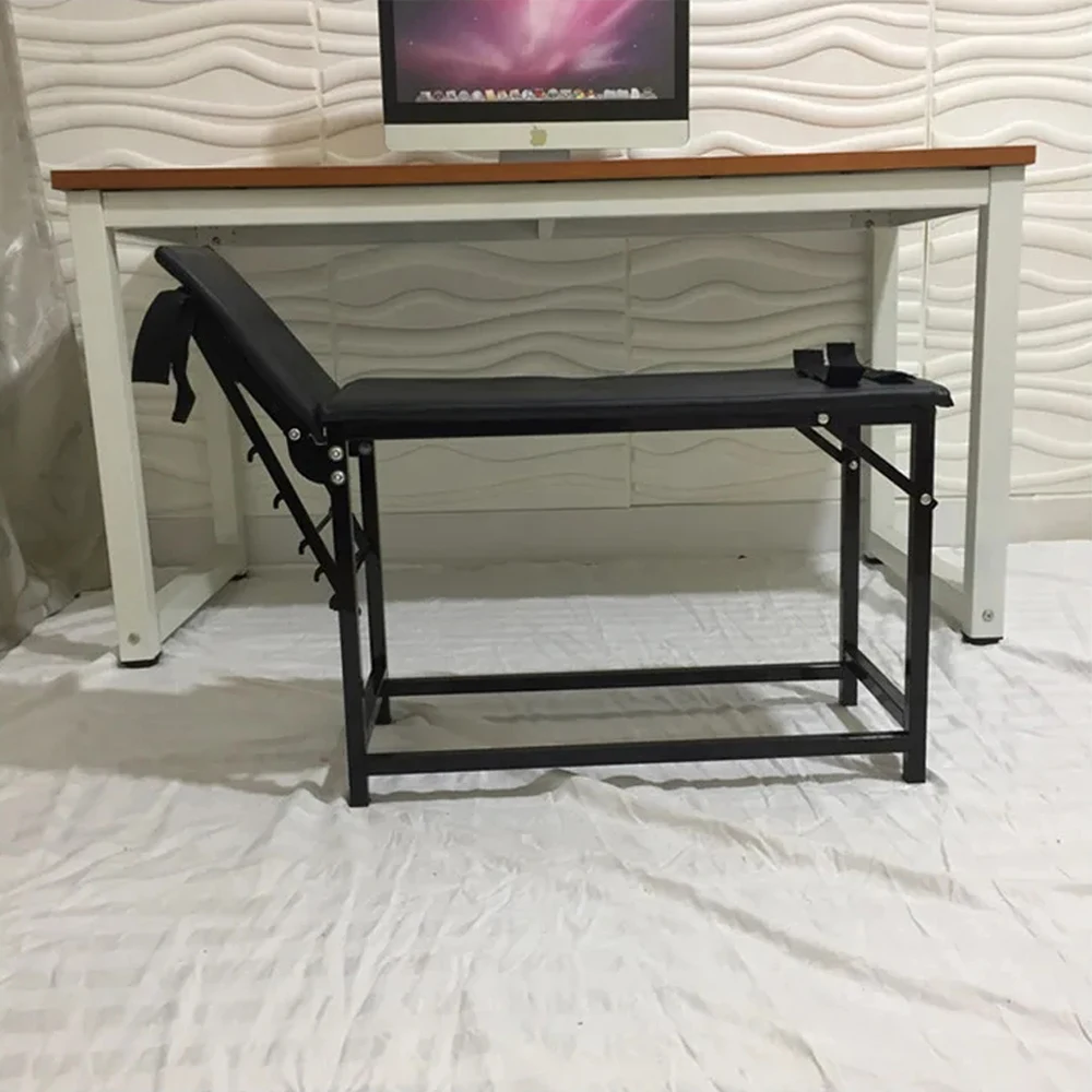 Folding Adjustable Sex Chair Furniture Forced Split Leg Positions Chair Restraint Rope Flirting Handcuffs Bondage Tools Couples bondage sex chair