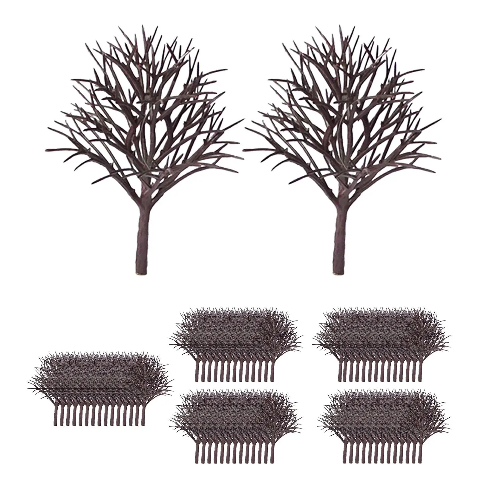 70 Pieces Mini Model Trees Diorama Supplies 6cm Train Scenery Architecture Trees for Building Model Scenery Landscape Sand Table 2