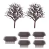 70 Pieces Mini Model Trees Diorama Supplies 6cm Train Scenery Architecture Trees for Building Model Scenery Landscape Sand Table 2