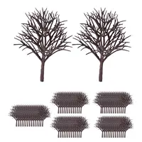 70 Pieces Mini Model Trees Diorama Supplies 6cm Train Scenery Architecture Trees for Building Model Scenery Landscape Sand Table 2
