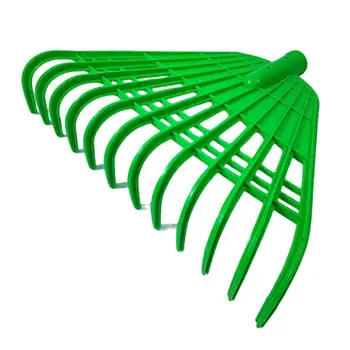 12/21 Tines Leaf Rake Tempered Plastic Rake Head Collecting Leaves Debris Garden Rake Lightweight Yard Grass Clean Tool