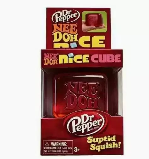 Translucent Red Squishy Stress Relief Cube - BPA-Free Fidget Toy