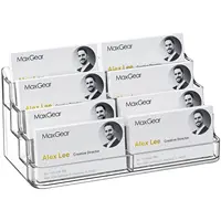 Card Box Desktop Business Card Storage Box Office Supplies Acrylic Transparent Pamphlet Display Holder Organization Stand