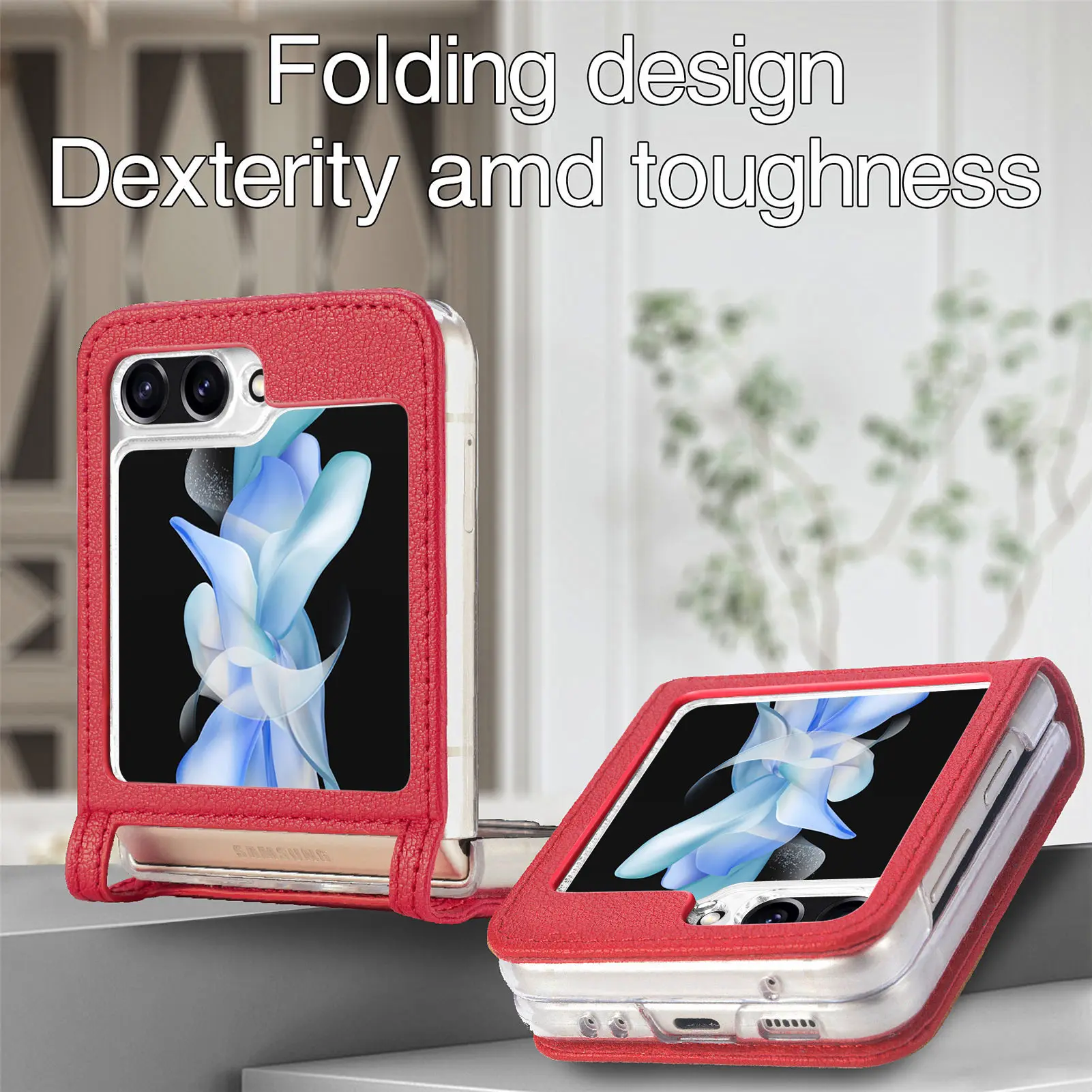 Per Samsung Z Flip 5 4 3 2 Flip4 Flip3 Flip2 Custodia Porta Carte Anti-Impronta Per Samsung Galaxy Z Flip 5 Flip5 Accessori