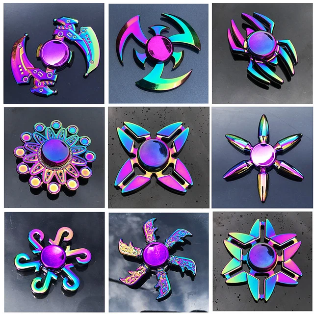 Alloy Rainbow Fidget Spinner Antistress Colorful R118 Bearing Hand Spinner ADHD Finger Spinner Stress Relief Toys For Aldult Kid 1
