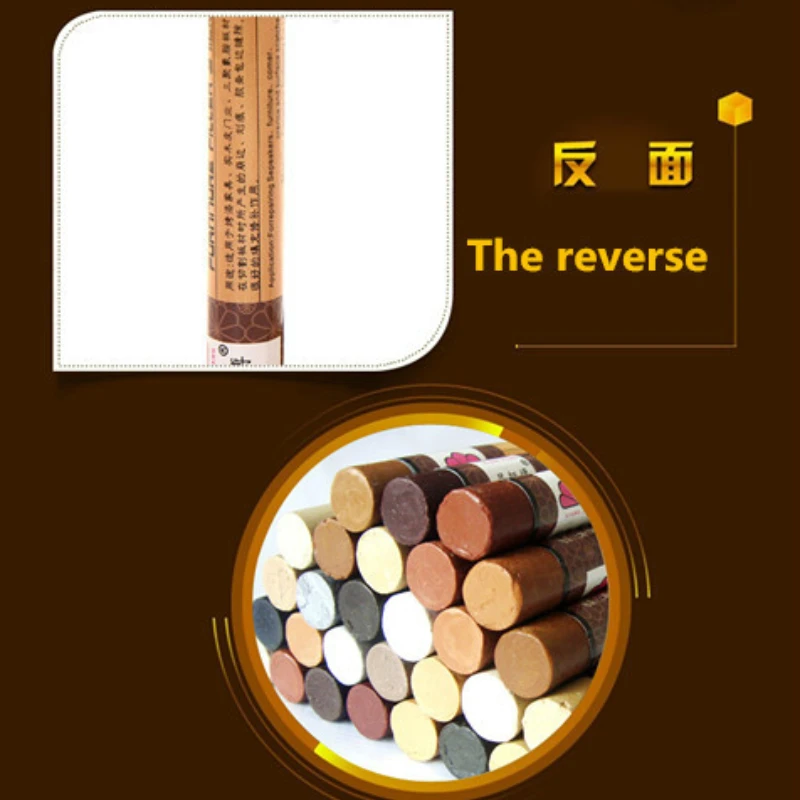 Wood Repair Kit Paint Pen Repair Furniture Paint Floor Repair Floor Wax Crayon Scratch Patch Paint Pen Wood Composite Repair Materials 14pcs/set