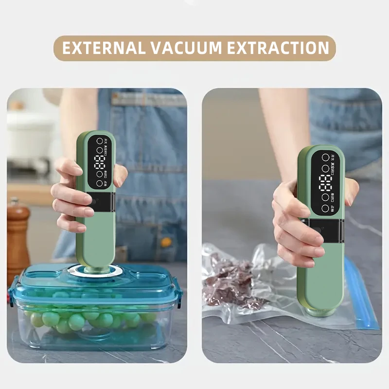 Mini Wireless Automatic Vacuum Sealer Portable Home Use Small Food Packaging Plastic Sealer Machine