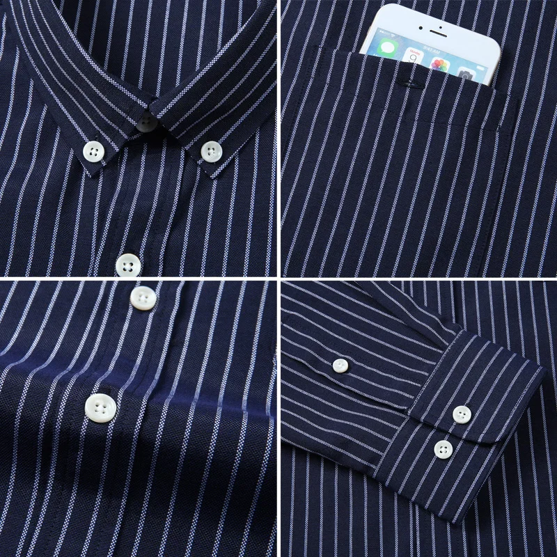 フランネル　長袖シャツ　M〜Lサイズ　綿100%　青ストライプ　超美品 メンズ長袖ストライプシャツ,ラージサイズ,コットン,フランネル