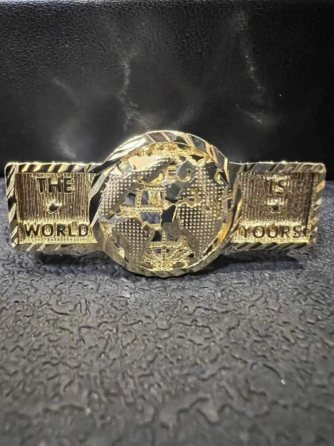 14k Gold Plated Double Finger Nugget Ring 1