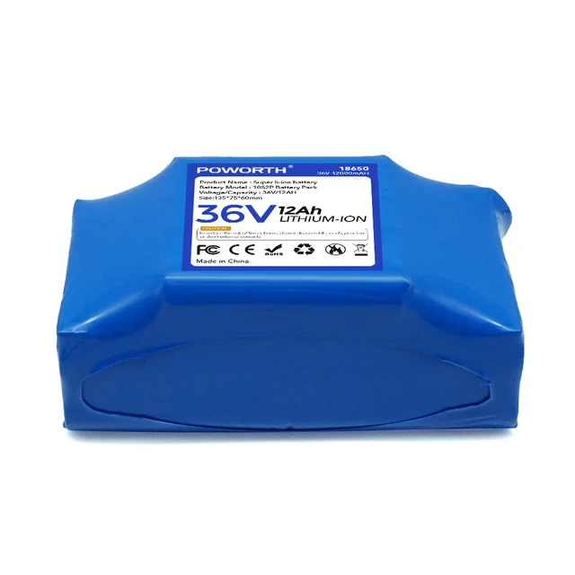 thumbnail image 2 of 10s2p Replacement Battery For Hoverboard / Unicycle – 36V 12000mAh, Lithium, CE/FCC/RoHS Certified 2 of 10