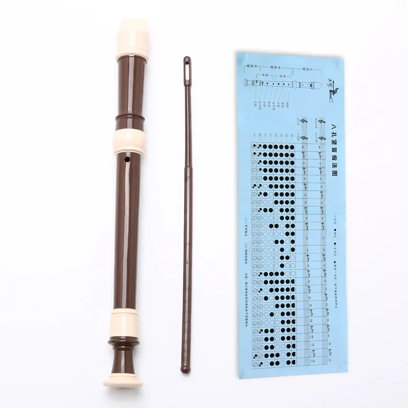 Recorder Baroque Treble Clarinet Eight-Hole Removable ABS Flute Adult Playing Woodwind Musical Instrument Beginner Practice