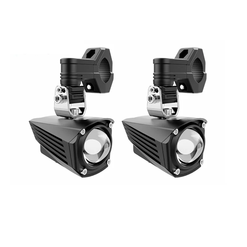 

Высокомощный вспомогательный противотуманный светодиодный фонарь, 60 Вт, мотоциклетный мини-фонарь, белый, желтый, двухцветный для BMW, для Harley, универсальный