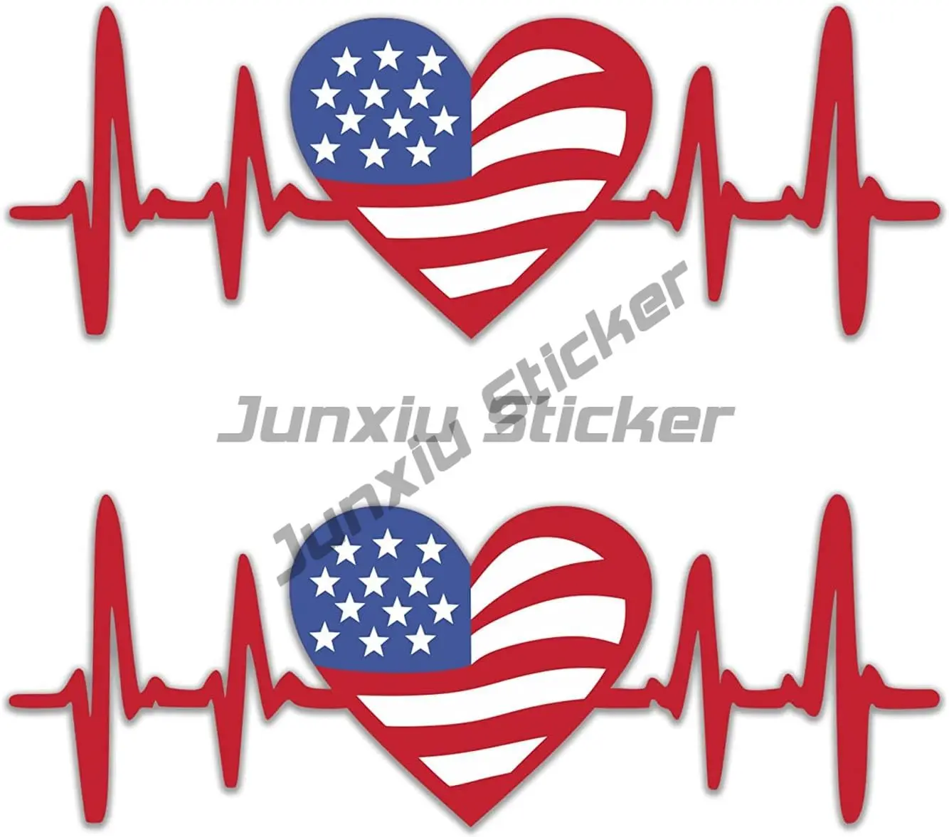 

USA Sticker Realistic Butterfly EKG Heart Colorful American Flag Vinyl Decal Car Bumper Truck Laptop Window Wall Decor