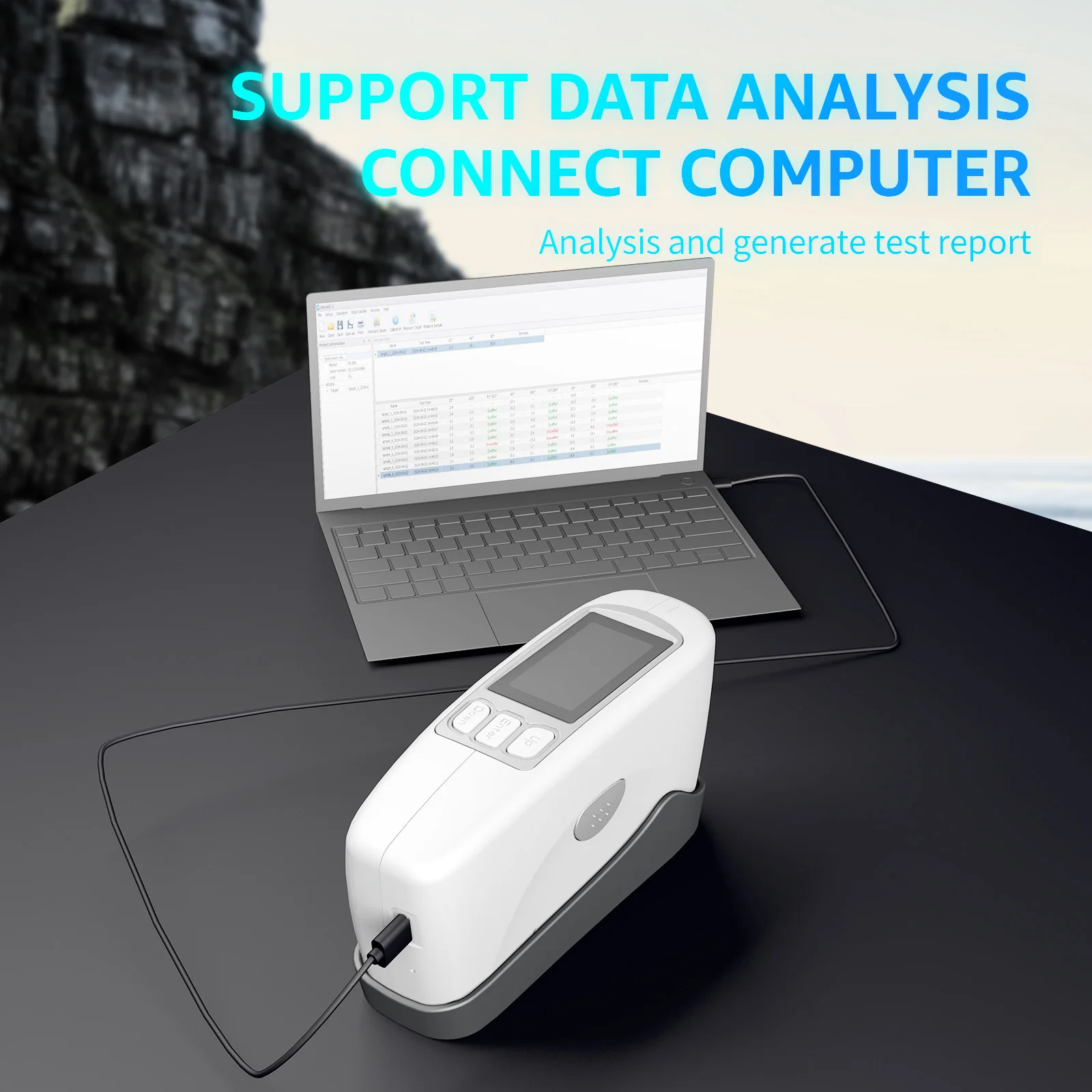 Mult-Angle Surface Gloss Meter 20/60/85 Angle Type-C Charge Glossmeter 0-200GU Range Free U Disk For PC Data Analysis