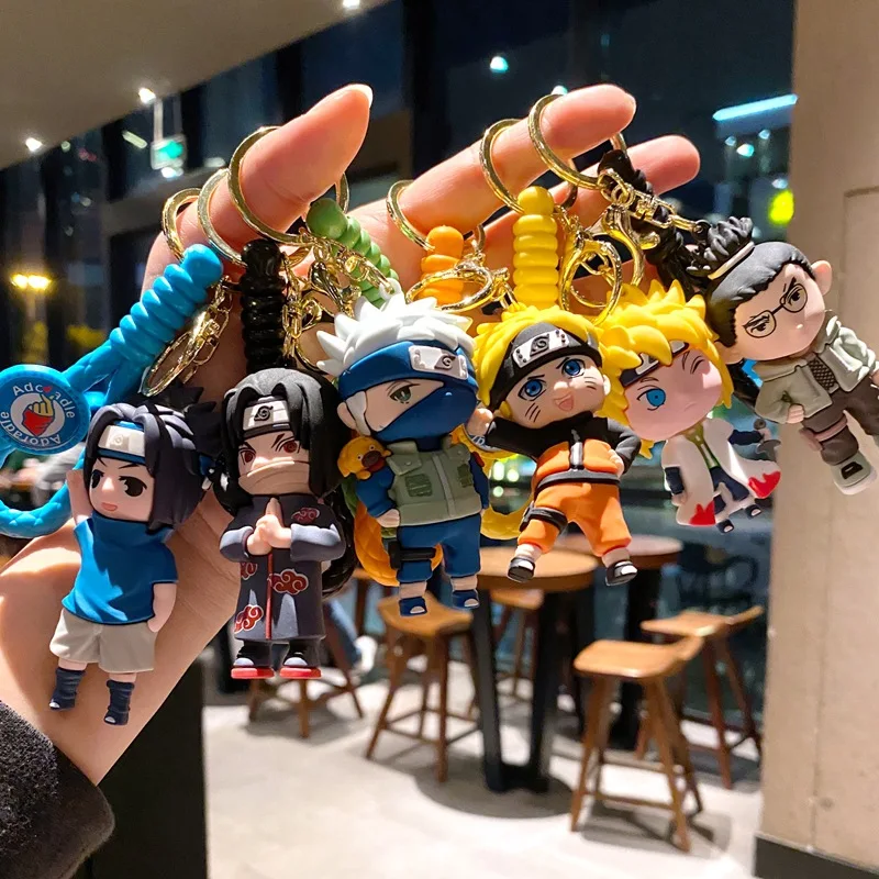 

Anime NARUTO 3D Cartoon Hatake Kakashi Uchiha Itachi Namikaze Minato Keychain Accesorios Schoolbag Pendant Decoration DOLL