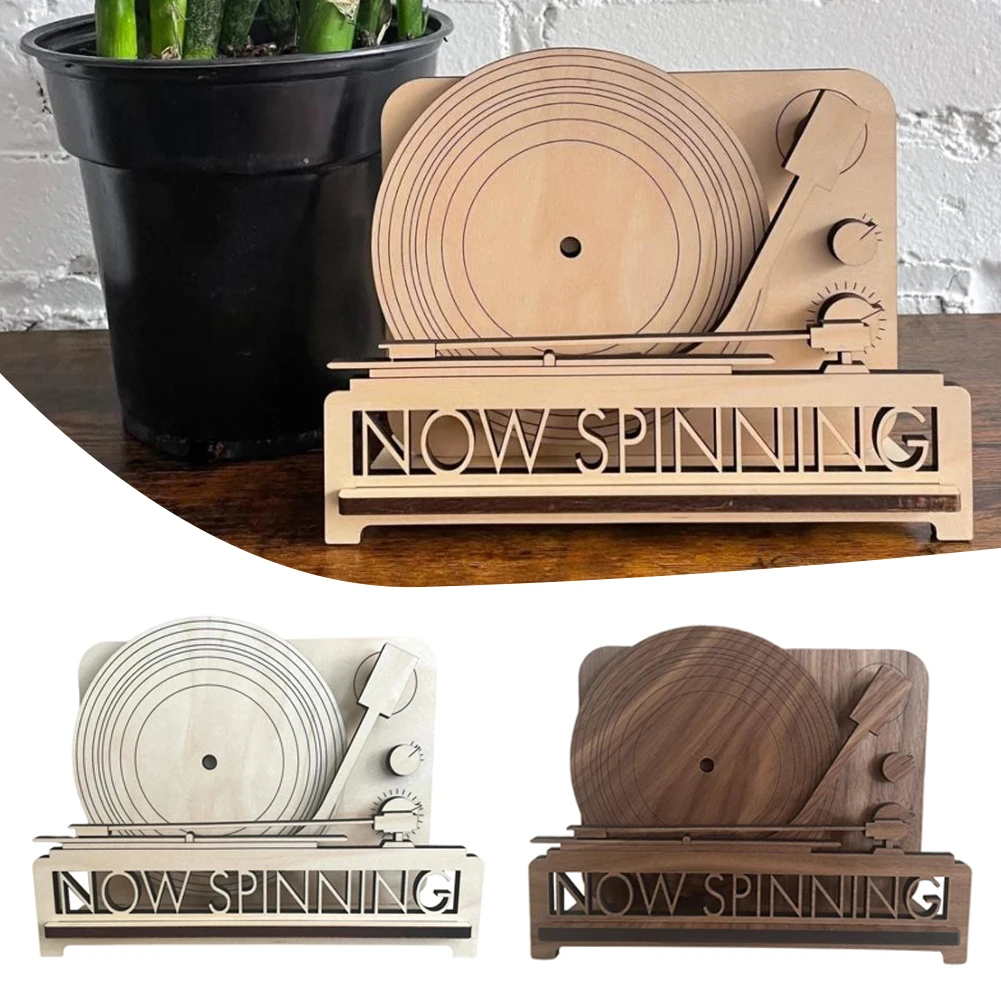 

Wooden CD Discs Storage Organiser Wear-Resistance Desktop Decoration For Office Desk Home