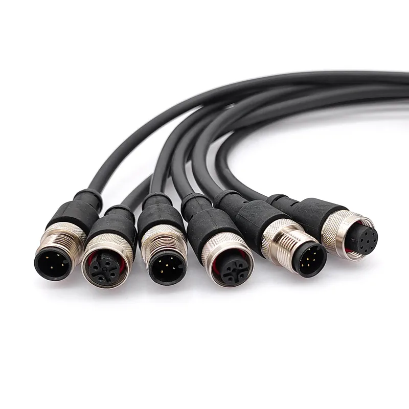 Cavo del sensore, spina M12 alla presa M12, 2M, assemblaggio cavi dell'attuatore del sensore
