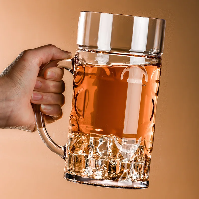 1PCS Pack 1L Beer Mug Reusable Unbreakable Mug Plastic BRA Free Acrylic Cups Bar Party Cold Drinks Juice or Ice Water