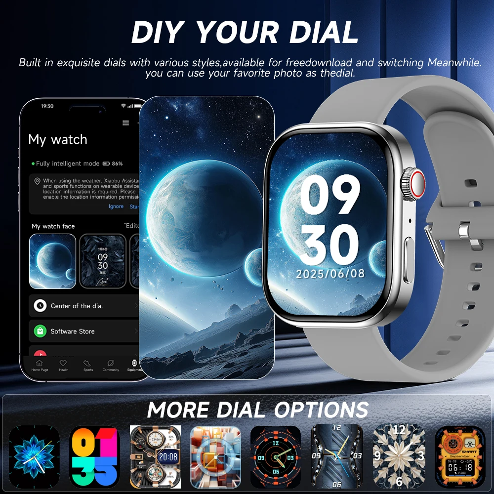2026 NEW Smart Watch for Android/IOS 2.01“ HD Screen Health Monitoring Bluetooth Call Music Control Sport Watch for Men Women 3