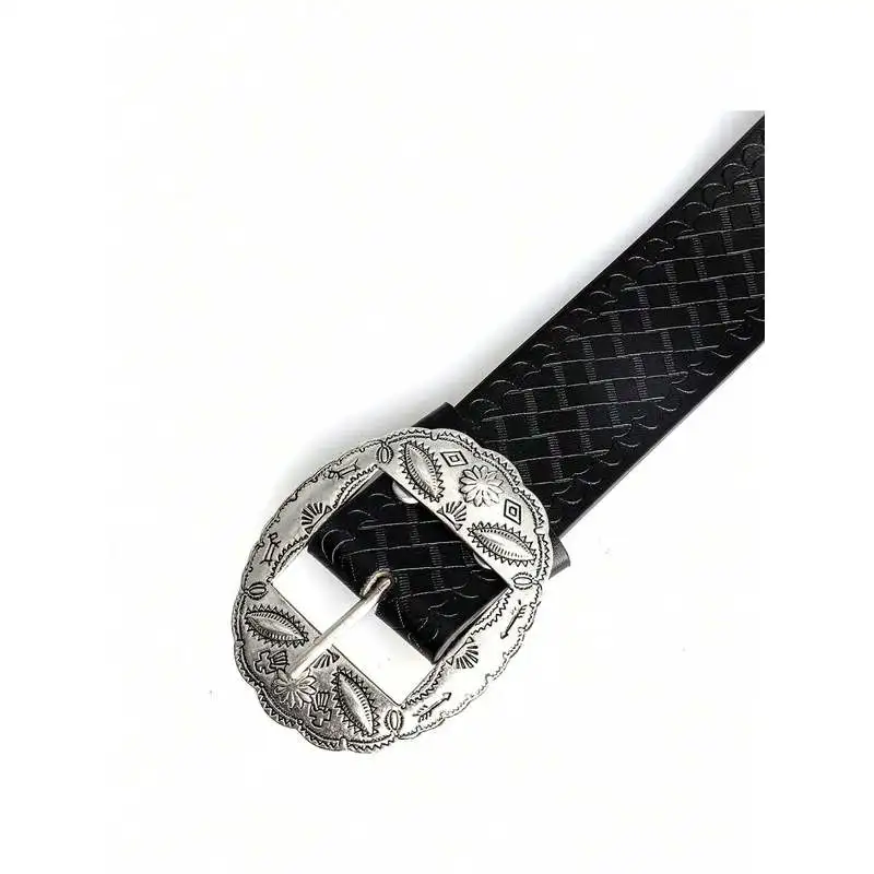 Women's Fashion Vintage Carved Buckle Sparkling Belt Western Denim Shiny Rivet Designer Rhinestone Accessory Belts，For Men Women