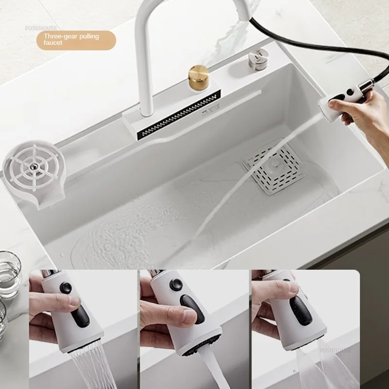 Japanese Stainless Steel Kitchen Sinks for Cafe Scratch-resistant Cup Washer Sink Multi-functional Kitchen Sink for Home